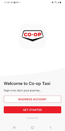 Android application Co-op Taxi screenshort