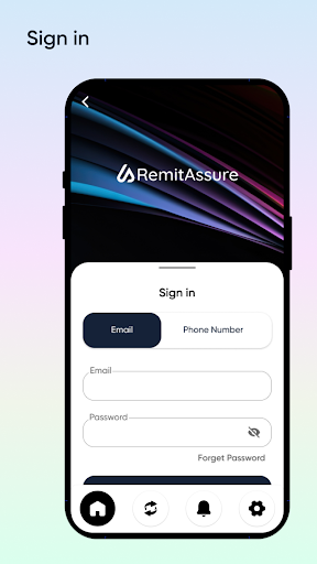 Android application RemitAssure screenshort