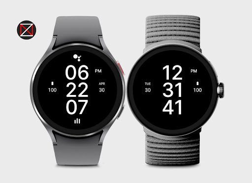 Black Flat Watch Face Screen 3