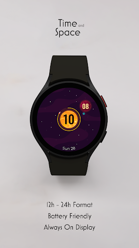 Android application Time and Space - Watch Face screenshort