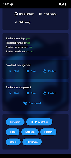azuracast admin Screen 2