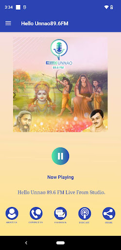 Android application Hello Unnao 89.6 FM screenshort