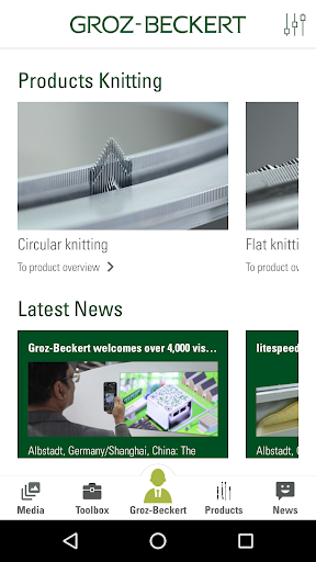 Android application myGrozBeckert screenshort