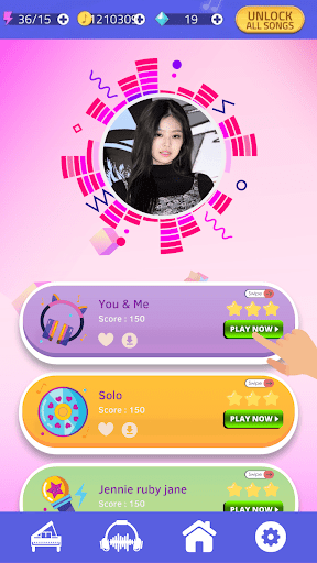 Android application Jennie - You and Me Piano Game screenshort