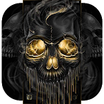 Cover Image of Download Gold Black Horrific Skull Theme 1.1.18 APK