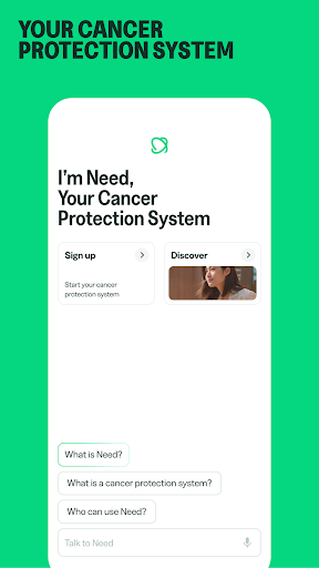 Android application Need: Cancer Protection System screenshort