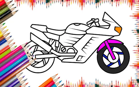 Colouring games bike paint