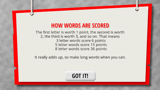 Letteremix, the Word Game Screen 3