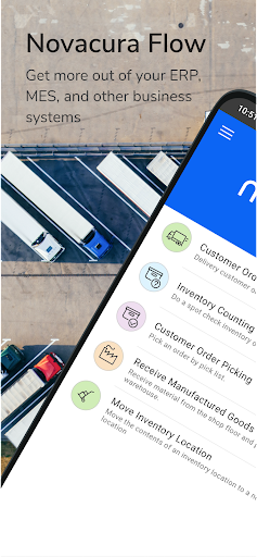Android application Novacura Flow Classic screenshort