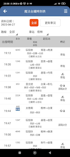 魔法台鐵時刻表 Screen 2