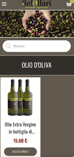 Android application Olio Belollari screenshort