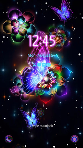 Android application 4K Wallpaper HD - Neon Butterf screenshort