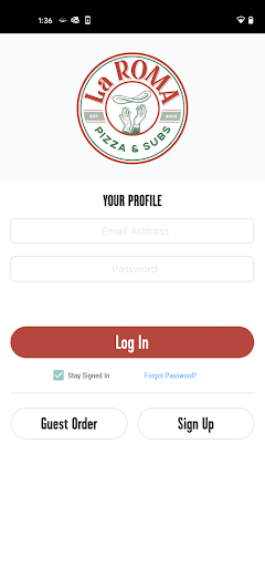 Android application La Roma Pizza & Subs screenshort