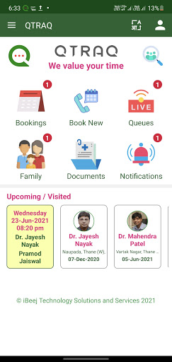 Android application QTRAQ - Appointments, Availabi screenshort
