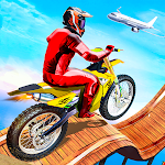 Cover Image of Скачать Tricky Bike Stunt Racing Sim  APK