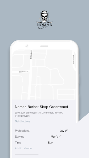 Android application Nomad Barbershop screenshort
