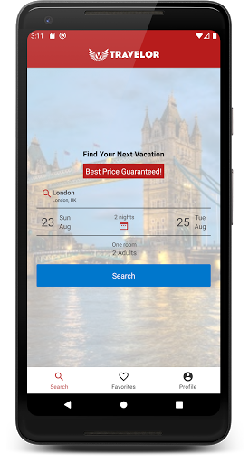 Android application Travelor - Hotels Worldwide screenshort