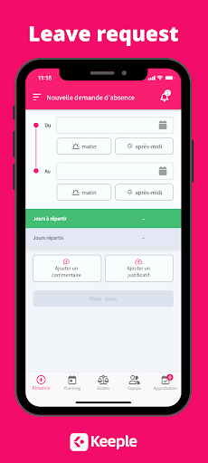 Keeple - Absence Management Screen 2