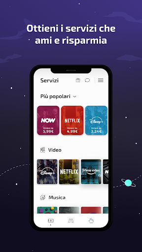 Android application Diveedi - Condividi i servizi screenshort