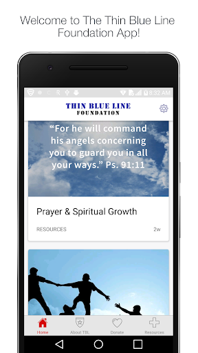 Android application Thin Blue Line Foundation screenshort