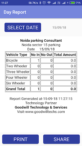 Parking management app