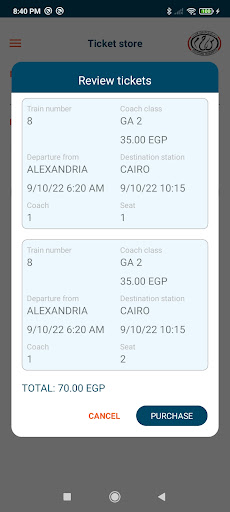 Egyptian National Railways Screen 3