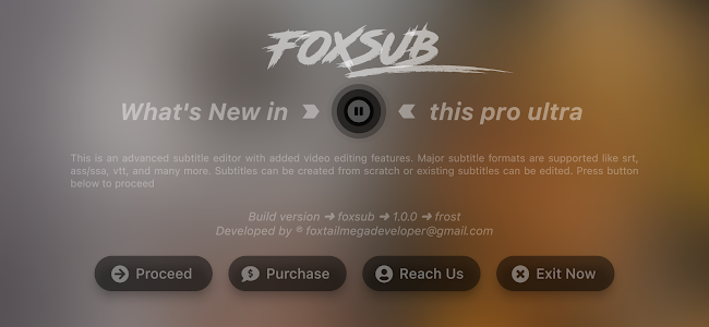 FoxSub: Subtitle Editor Unknown