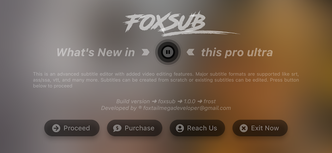 FoxSub: Subtitle Editor Screenshot