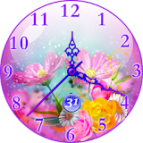 Flower Power Analog Clock Live Wallpaper App icon