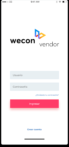 Android application wecon vendor screenshort