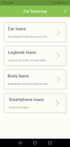 Android application Loan Finder screenshort