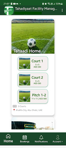 Android application Tahadiyaat Facility Admin screenshort