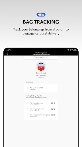Air Canada + Aeroplan - Screenshot