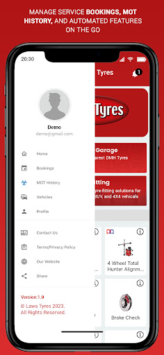 Laws Tyres Screen 2