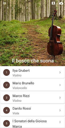 Android application Il Bosco che Suona screenshort