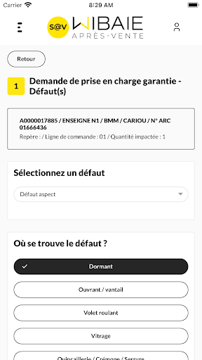 WIBAIE : Espace Après Vente Screen 3