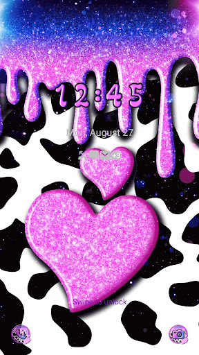 Cow Pattern Heart - Wallpaper Screen 2