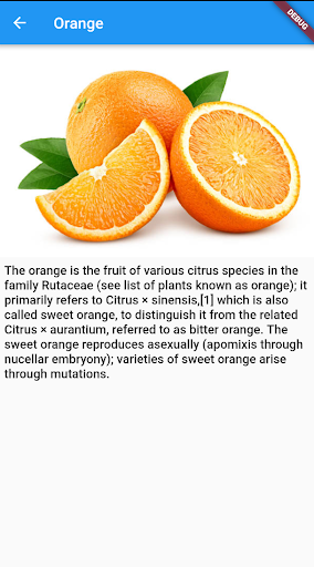 Types of fruits Screen 3