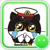 Stickey Black Cat Detective icon