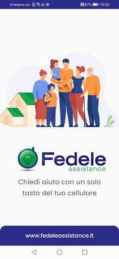 Android application Fedele Assistance screenshort