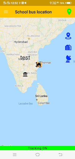 School Bus Tracker - Driver Screen 2
