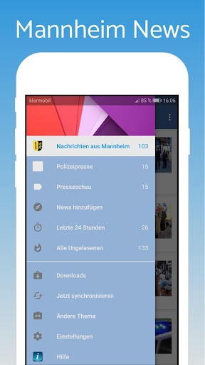 Android application Mannheim Aktuelle Nachrichten screenshort