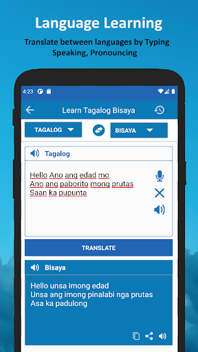 Tagalog Bisaya Dictionary Screen 2
