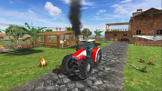 Modern Farming Tractor Game 3D