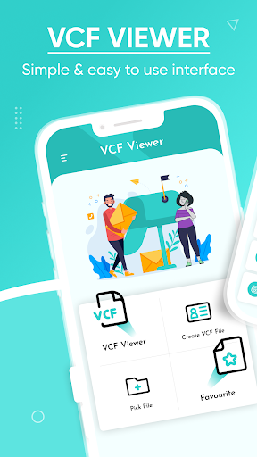 Android application VCF File Viewer Contact Import screenshort