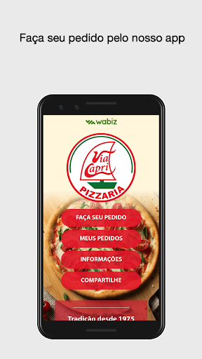 Android application Via Capri Pizzaria screenshort