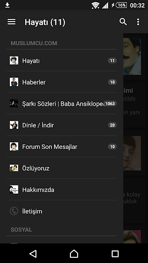 Android application Müslüm Gürses screenshort