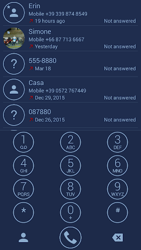 Dialer Theme Circle Blue drupe