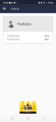 Android application Comlink Aprovações screenshort