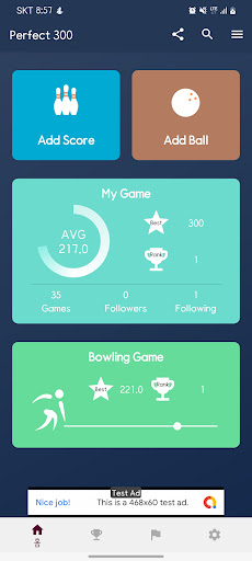 Android application Bowling Score screenshort
